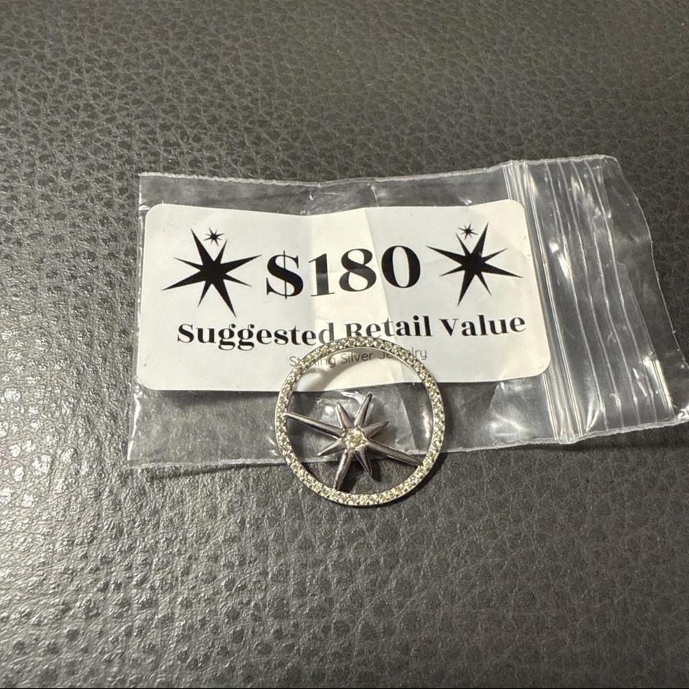 Bella Fizz NWT- .925 Sterling Silver, LabCreated Citrine Pendant. SRV $180 - #42